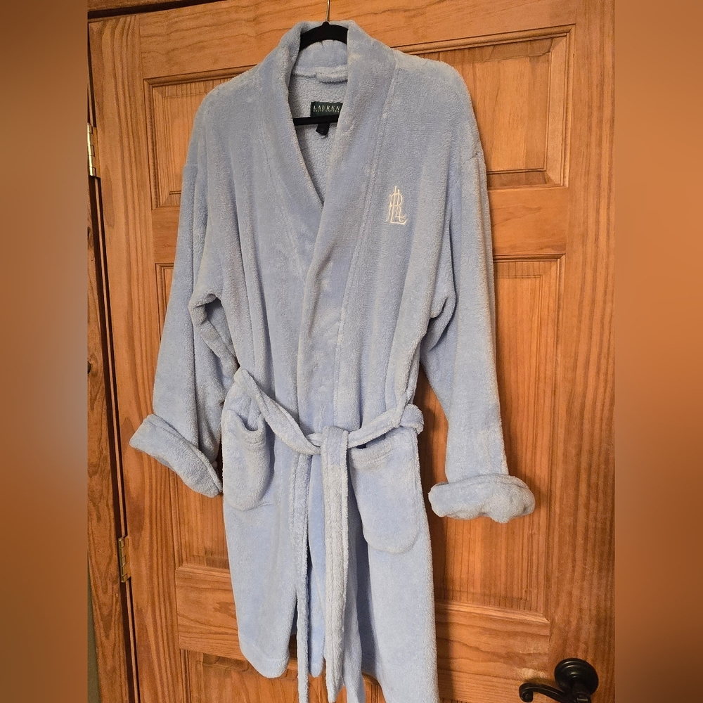 Lauren Ralph Lauren Terry Light Blue Robe L / XL